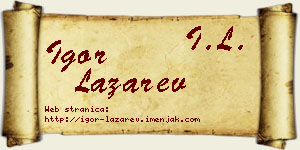 Igor Lazarev vizit kartica